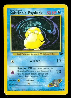 Pokemon SABRINA'S PSYDUCK 99/132 Gym Challenge - HEAVY PLAY - Image 1