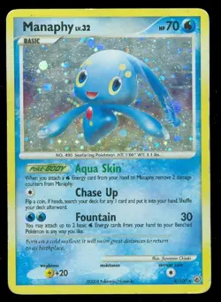 Pokemon MANAPHY 8/100 Majestic Dawn - RARE HOLO - HEAVY PLAY - Image 1