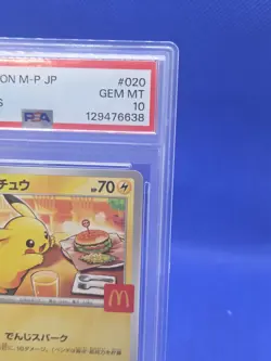 Japanese Pokemon Mcdonald’s Burger Pikachu 020/M-P Stamped Promo PSA 10 GEM MT - Image 4