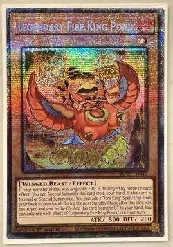 Yugioh! 1x Legendary Fire King Ponix MP25-EN048 Starlight Rare 1st Ed NM - Image 1
