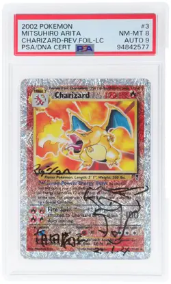 2002 Pokemon Legendary Collection Charizard Reverse Holo Signed Mitsuhiro Arita - Image 1