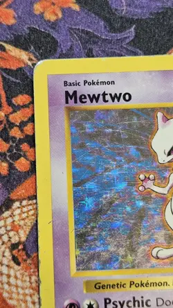 Mewtwo - 10/102 Base Set Shadowless Holo Rare Pokemon - HP - Image 2