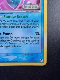 2006 Pokemon Gorebyss Reverse Holo 17/92 EX Legend Maker Stamped - Image 5