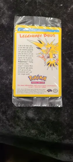 Pokemon Legendary Birds ARTICUNO Black Star Promo Pack Sealed In Plastic - Image 1