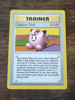Pokemon Base Set Shadowless Clefairy Doll 70/102 Non Holo LP - Image 1