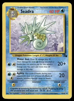 SEADRA 42/62 UNCOMMON FOSSIL POKEMON MP - Image 2