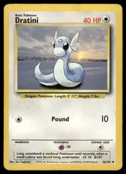 DRATINI 26/102 UNCOMMON BASE SET UNLIMITED POKEMON MP - Image 2