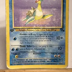 Carte Pokemon Wizard Lokhlass rare Non Holo Fossil 25/62 Edition 1 Poor +++ - Image 3