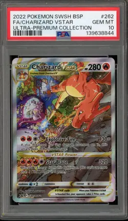 Pokemon Charizard VSTAR Ultra-Premium Coll. Full Alt Art Promo SWSH262 PSA 10 - Image 1