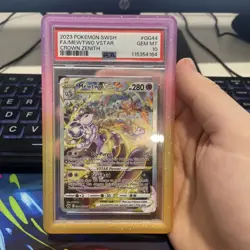 2023 POKEMON SWORD & SHIELD CROWN ZENITH #GG44 FULL ART/MEWTWO VSTAR PSA 10 - Image 1