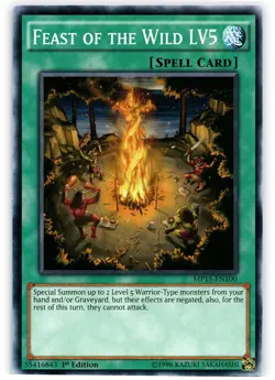 Feast of the Wild LV5 - MP15-EN100 - Common - 1st Edition - Lightly Played - Meg - Image 1