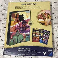 TCG Disney Lorcana Portfolio Bundle 4 Booster Packs & 1 Portfolio First Chapter - Image 2