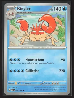 Kingler Uncommon SV: Scarlet & Violet 151 099/165 NM Pokemon Card - Image 1