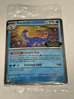 Pokemon Aurorus 024/088 - Perfect Order Stamped Promo Card (Sealed) Cosmos Holo - Image 1