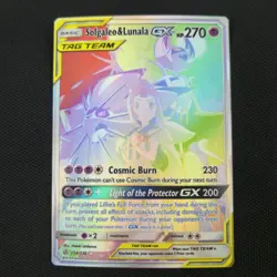 Solgaleo & Lunala GX 254/236 Cosmic Eclipse Ultra Secret Rare Pokemon Card - Image 1