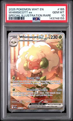 PSA 10 WHIMSICOTT EX 165/086 SPECIAL ILLUSTRATION RARE WHITE FLARE POKEMON 🍃 - Image 1