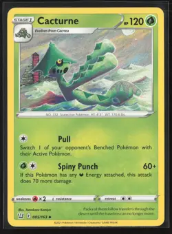 Cacturne 005/163 Uncommon Battle Styles Pokemon Lightly Played - Image 1