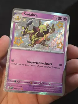 Pokemon SV Paldean Fates Kadabra 149/091 Baby Shiny Rare NM - Image 2