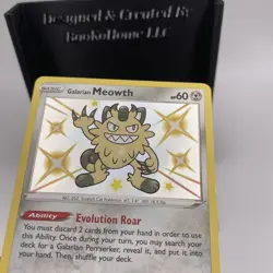 Galarian Meowth SV086/SV122 NM-MNT Ultra Rare - Shiny Holo Pokemon Shining Fates - Image 3