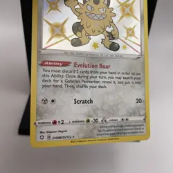 Galarian Meowth SV086/SV122 NM-MNT Ultra Rare - Shiny Holo Pokemon Shining Fates - Image 4