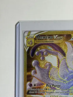 Pokemon Mewtwo VSTAR 086/078 Pokemon GO Secret Rare Full Art Gold - Image 2