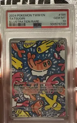 Pokemon TCG Tatsugiri Illustration Rare Holo Twilight Masquerade 186/167 PSA 10 - Image 1