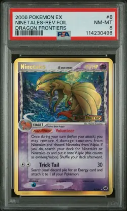 2006 POKEMON DRAGON FRONTIERS NINETALES DELTA SPECIES 8/101 REVERSE HOLO PSA 8 - Image 1