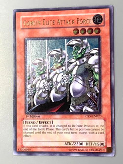yugioh Goblin Elite Attack Force CRV-EN020 Ultimate Rare 1st Edition DAMAGE - Image 1