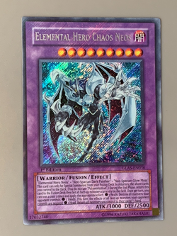 yugioh Elemental Hero Chaos Neos GLAS-EN036 Secret LEAK 1st Edition near mint - Image 1