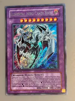 yugioh Elemental Hero Chaos Neos GLAS-EN036 Secret LEAK 1st Edition near mint - Image 3