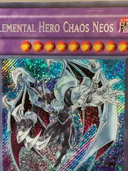 yugioh Elemental Hero Chaos Neos GLAS-EN036 Secret LEAK 1st Edition near mint - Image 5