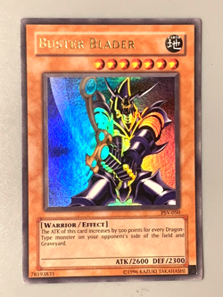 yugioh 1996 Buster Blader PSV-050 Unlimited Edition Ultra Rare VLP Near Mint - Image 1