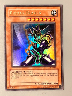 yugioh 1996 Buster Blader PSV-050 Unlimited Edition Ultra Rare VLP Near Mint - Image 2