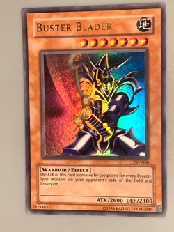yugioh 1996 Buster Blader PSV-050 Unlimited Edition Ultra Rare VLP Near Mint - Image 3