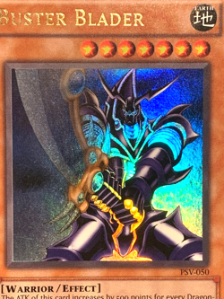 yugioh 1996 Buster Blader PSV-050 Unlimited Edition Ultra Rare VLP Near Mint - Image 4
