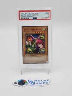 Harpie Lady Sisters PSA 7 MRD-009 YuGiOh Metal Raiders 2002 Unlimited *CCGHouse* - Image 1