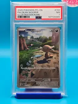 PSA 7 - 2025 POKEMON PFL EN-PHANTASMAL FLAMES 102 PALDEAN WOOPER ILLUSTRATION R. - Image 1
