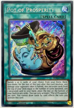 BLVO-EN065 Pot of Prosperity - Secret Rare 1st Edition Near Mint YuGiOh Card - Image 1