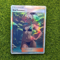 Bea Summer Full Art Goddess Story Pokemon Waifu Trading Card Holofoil Alt - Image 2