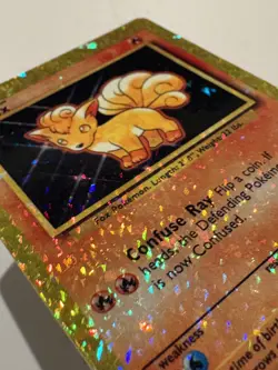 Pokemon TCG Vulpix Prism holo Golden Vintage Sticker Card - Image 3