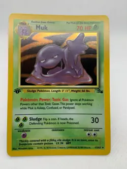 Muk Fossil 1st Edition Holo Rare 13/62 Near Mint Pokemon Card - Image 4