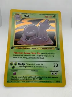Muk Fossil 1st Edition Holo Rare 13/62 Near Mint Pokemon Card - Image 5