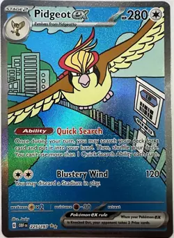 Pokemon Pidgeot EX TCG SIR Obsidian Flames Card 225/197 - Image 1