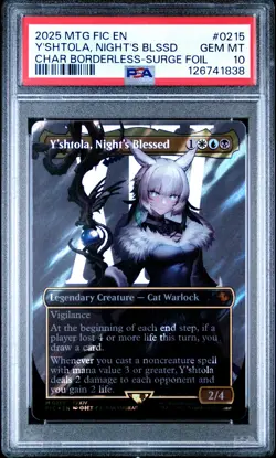 2025 MTG FINAL FANTASY COMMANDER #0215 Y'SHTOLA, NIGHT'S BLESSED PSA 10 - Image 1
