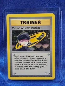 Uncommon Minion of Team Rocket Pokemon Card, Gym Heroes Set 113/132 LP - Image 1
