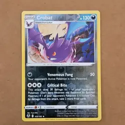 🌌 Pokemon Crobat Reverse Holo 105/195 Silver Tempest (NM) 🌌 TCG CCG - Image 1
