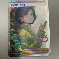 Pokemon TCG Parasol Lady Trainer SAR Paradox Rift 255/182 Near Mint Condition - Image 1