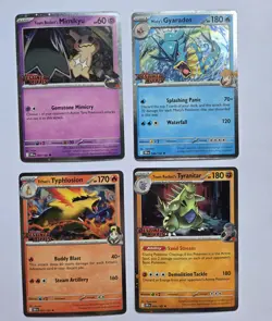 Pokemon Destined Rivals Stamped Pre-Release 034 049 087 096 Promo Set DRI - Image 1