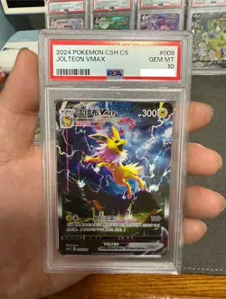 [PSA 10] Jolteon VMAX Pokemon Chinese Card CSHC-009 ALT ART EEVEE GIFT BOX New - Image 1