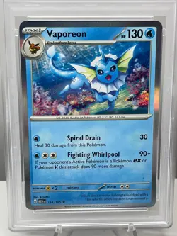 Vaporeon PSA 10 2023 Pokemon 151 MEW EN 134/165 Holo Rare - Image 2